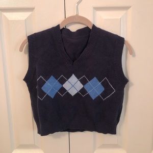 NEW Navy Argyle Vest